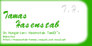 tamas hasenstab business card